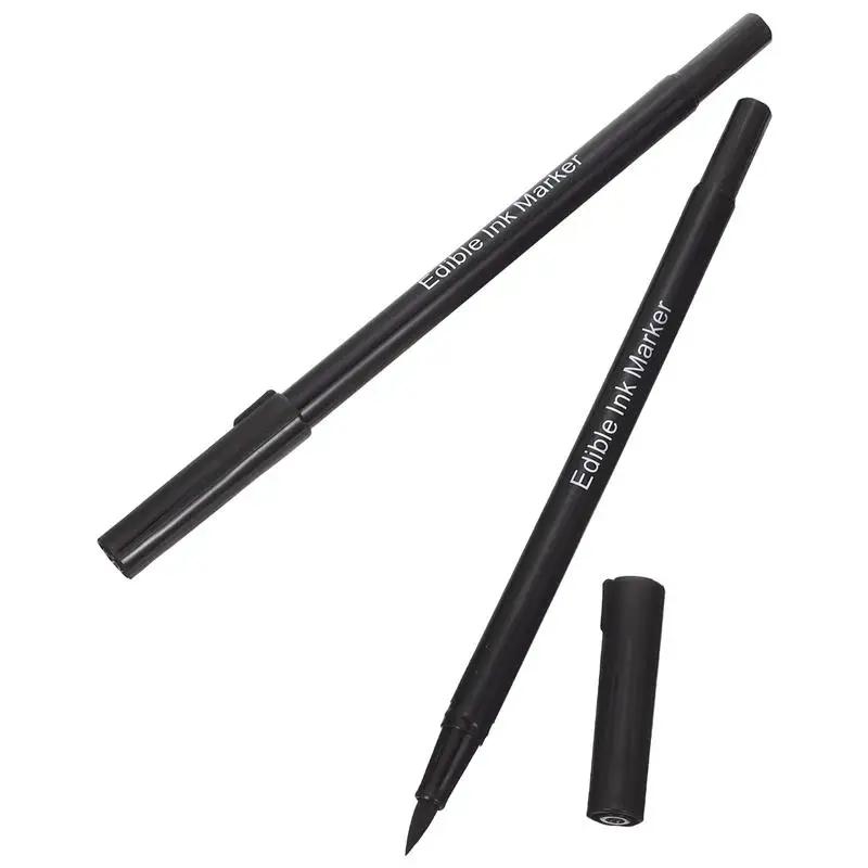 

2Pcs Edible Marking Pen Baking Ink Pen Edible Ink Marker Baking Painting Pen Brush Brush Cake Sugar Cookie Chocolate Paint Brush