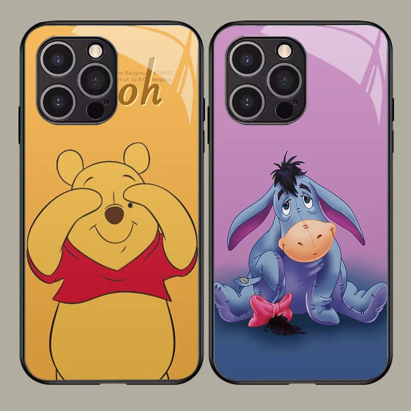 T-43 Eeyore Pigget Роскошный чехол из закаленного стекла для Xiaomi POCO F5 M4 F3 F4 GT M3 M6 Pro 5G