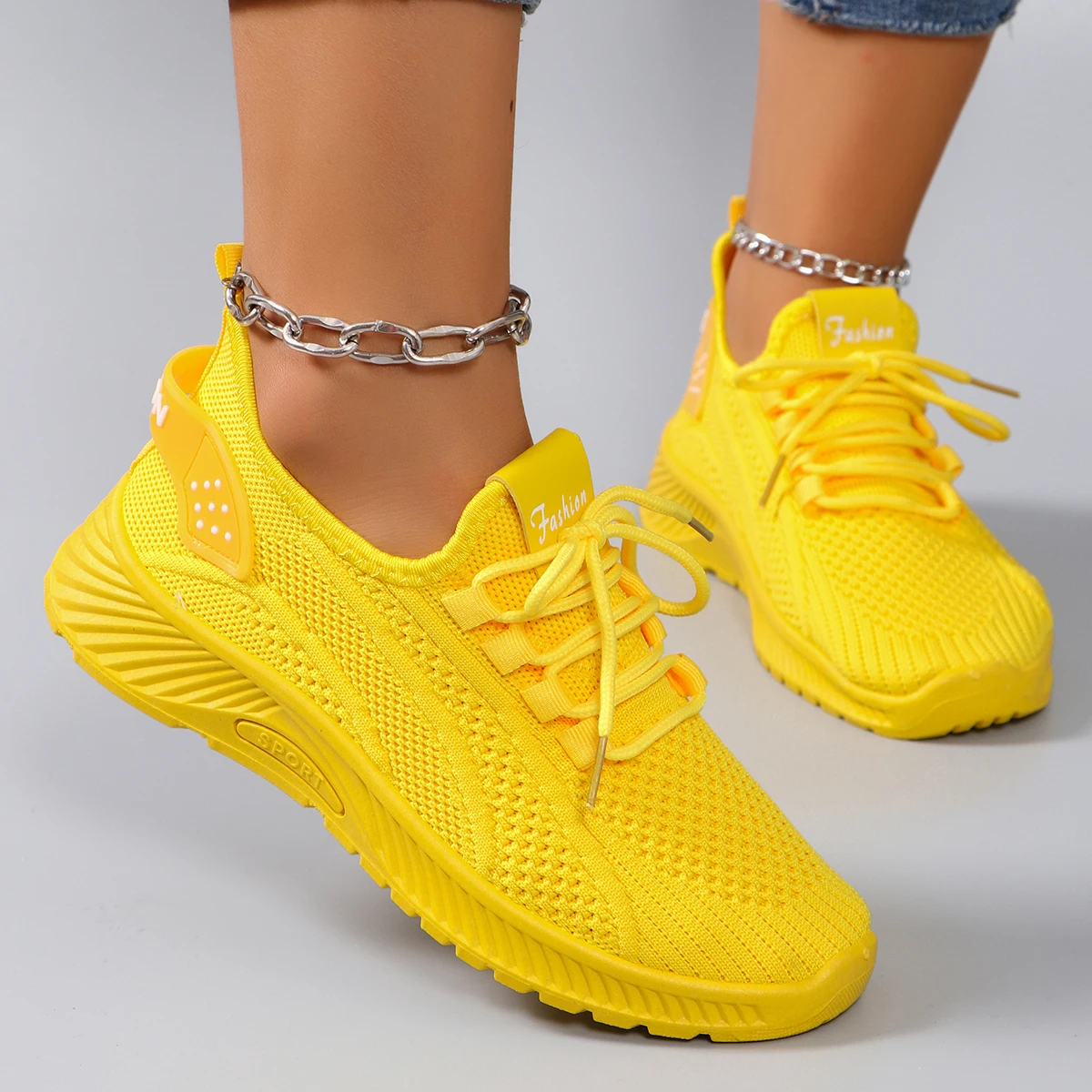 Весенняя женская спортивная обувь стильная дышащая легкая носимая повседневная