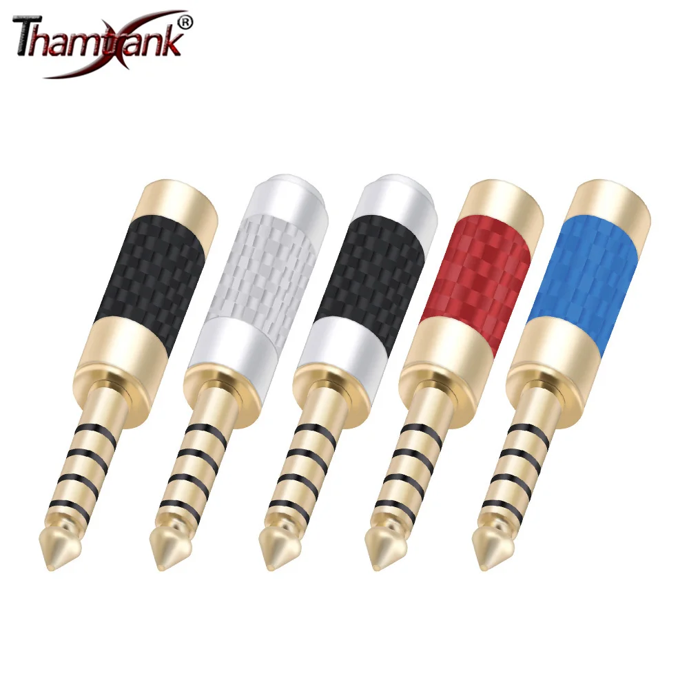 10 шт. Позолоченный разъем из углеродного волокна 4,4 мм 5-полюсный аудиоразъем из чистой меди с отверстием для провода 6 мм 10 шт. Позолоченный разъем из углеродного волокна 4,4 мм 5-полюсный аудиоразъем из чистой меди с отверстием для провода 6 мм