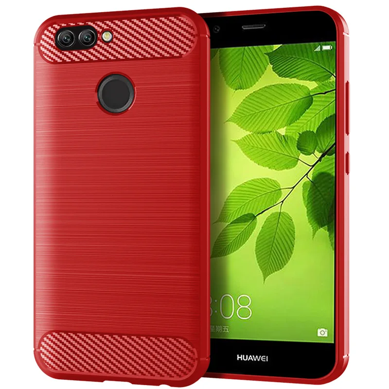 Силиконовый чехол для Huawei Nova 2, противоударный чехол из углеродного волокна для телефона nova2, мягкие чехлы из ТПУ для huawei