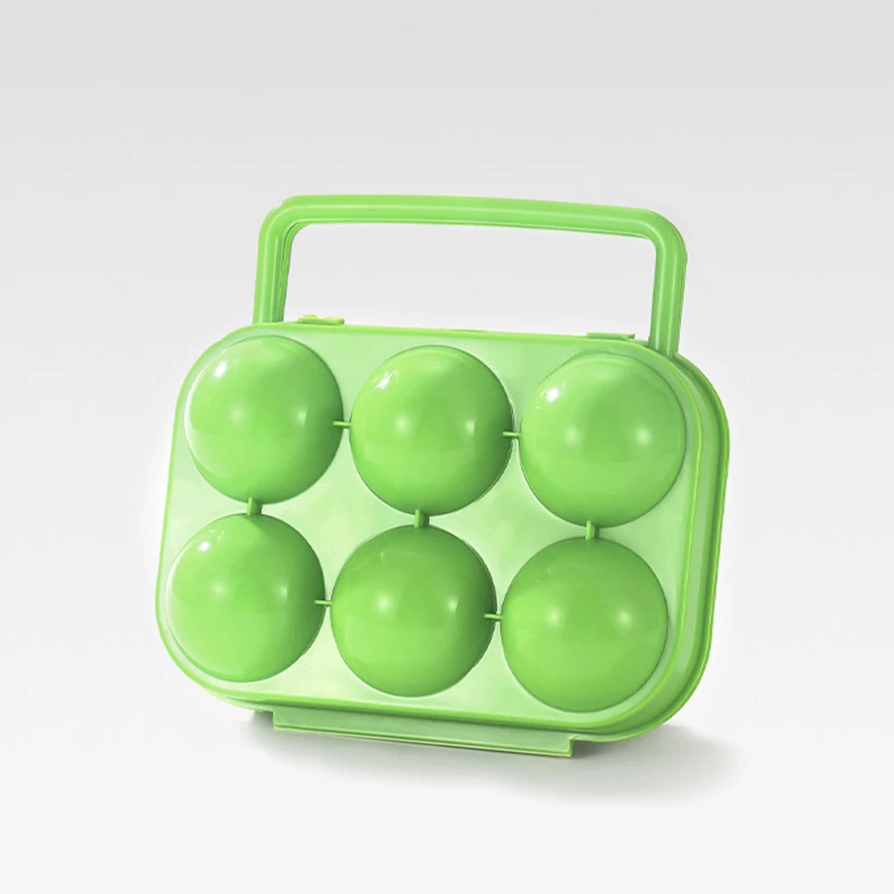 

Outdoor Camping Picnic Plastic 6 Eggs Carrier Holder Container Box BBQ Eggs Tray Kitchen Utensils Camping Gear