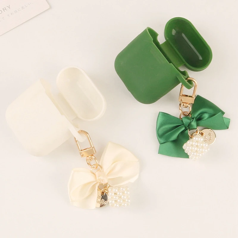 Kawaii металлический брелок милый атласный бант жемчужный магический куб для