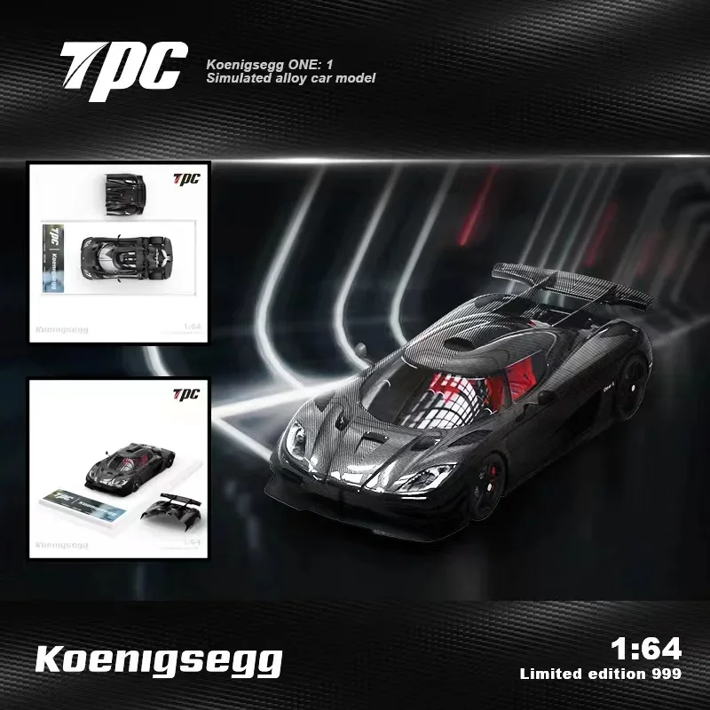 

TPC 1:64 Koenigseg one серебристый/черный Ограниченный модель автомобиля