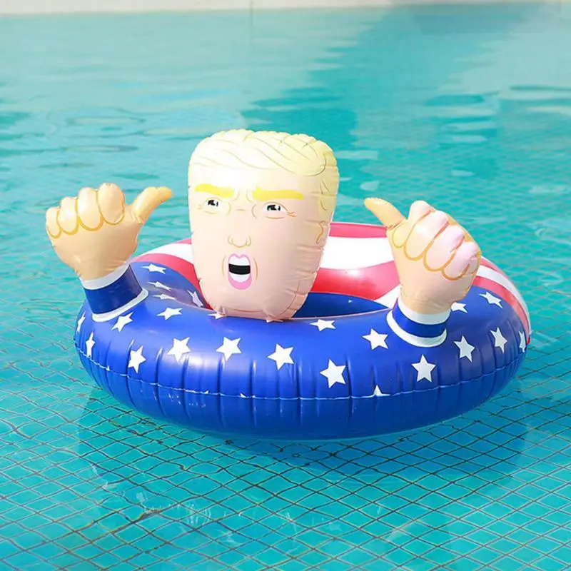

Pool Lounger Float Ring Funny Inflatable Swimming Ring Summer Giant American Flag Pool Ring Floats For Beach Swimming Pool Party
