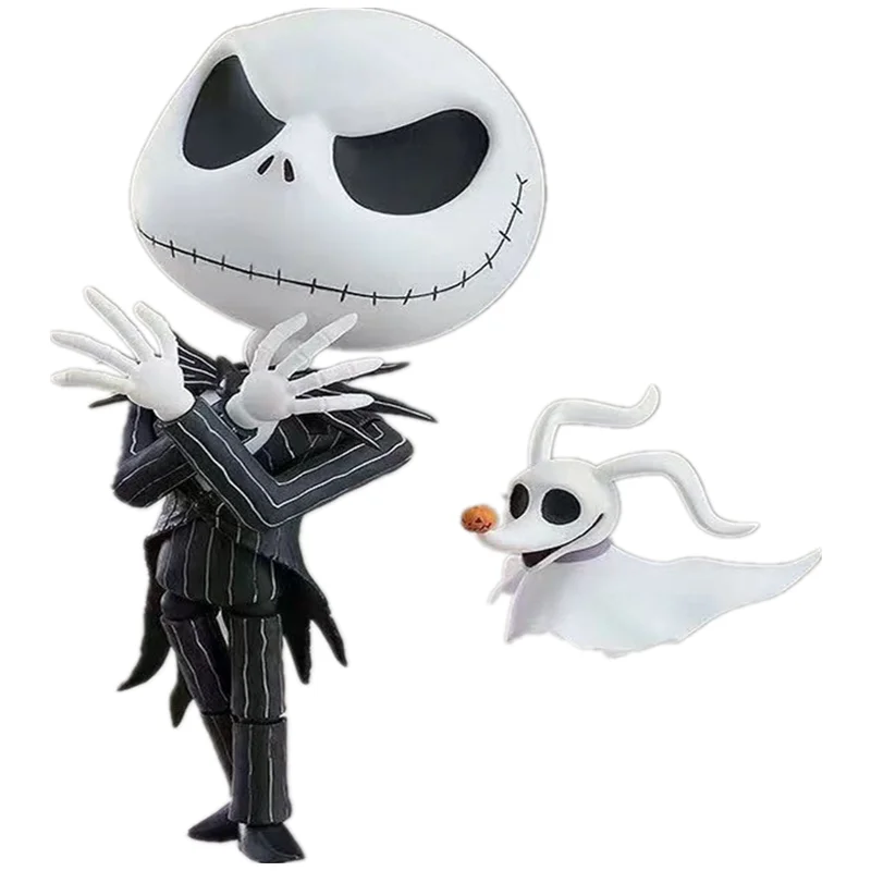 

Anime nendoroid Skull Jack The Nightmare Before Christmas kawaii Q cute Action Figure Collection toy fans gift Model ornaments