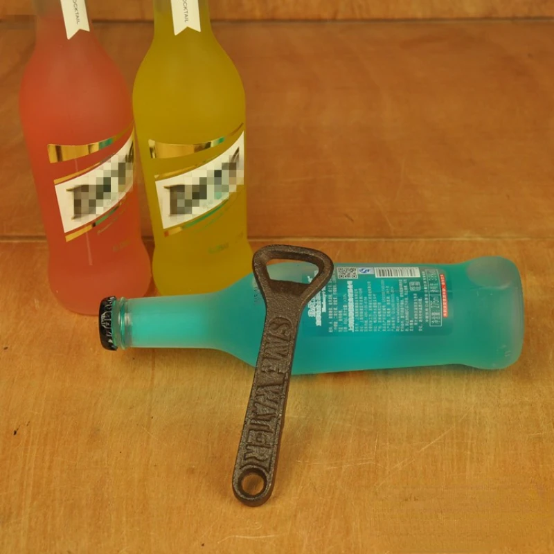 Retro Cast Iron Beer Bottle Opener Restaurant Bar Stall Decoration Handheld Starter Bottle Opener Kitchen Tool