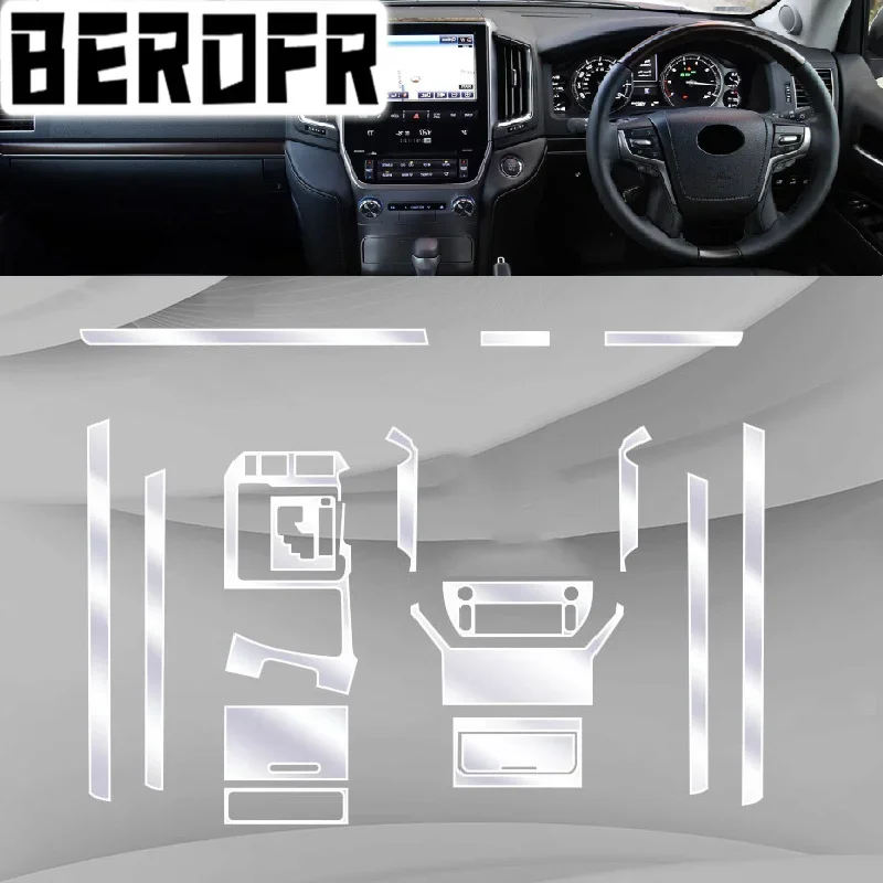 Фото Для Toyota LAND CRUISER 2016-2021 салон автомобиля, центральная консоль, прозрачная защитная пленка из ТПУ, ремонтная пленка против царапин, аксессуары №3