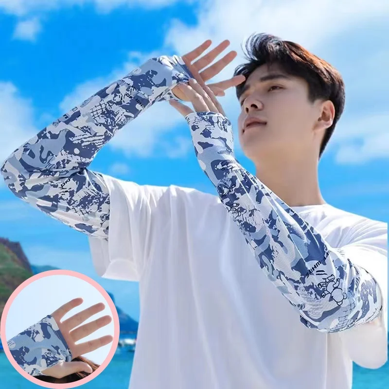 Камуфляжные летние мужские рукава для защиты от солнца свободные езды на