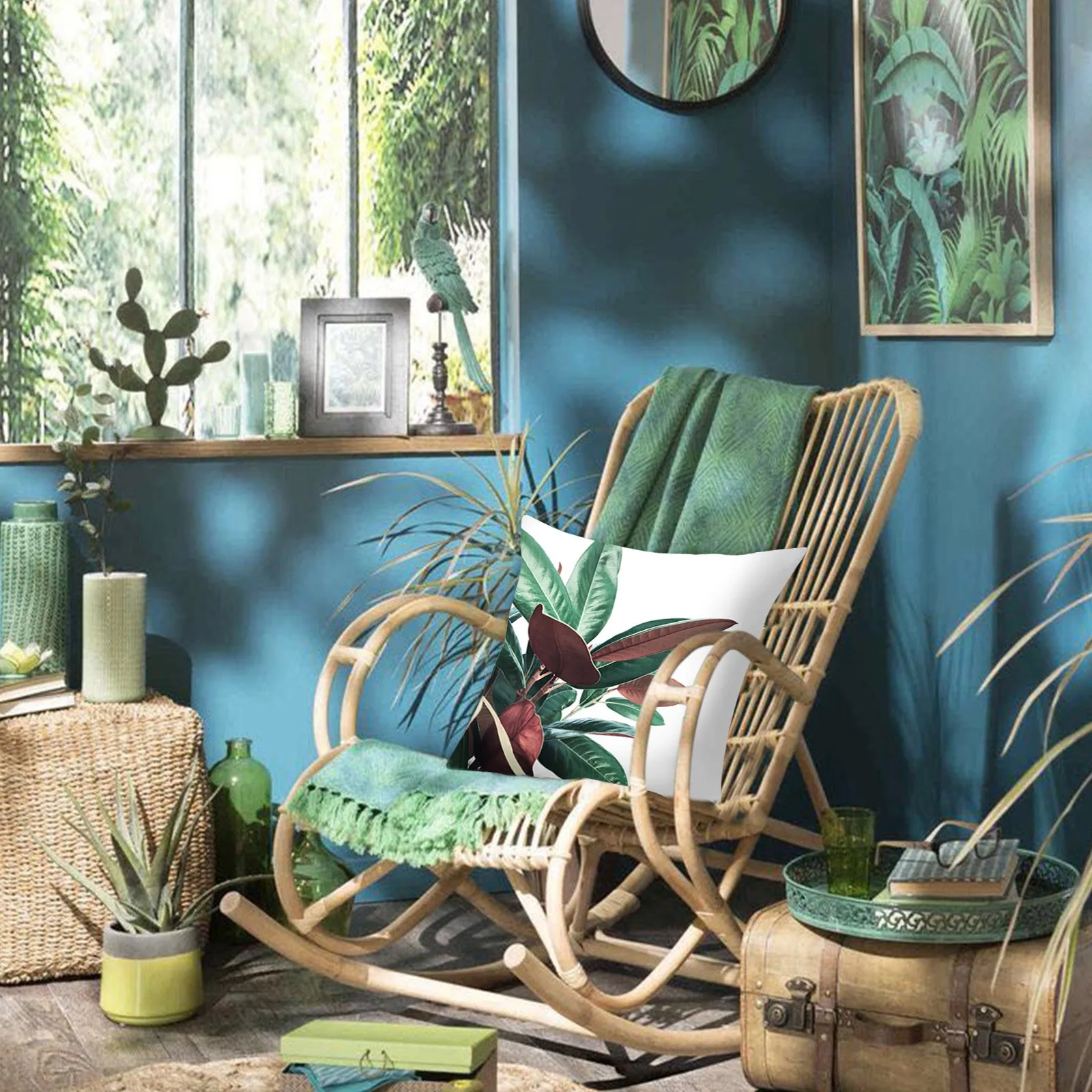 

Summer Tropical Plant Pillowcase Decorative Pillowcase Homeware Office Print Cushion