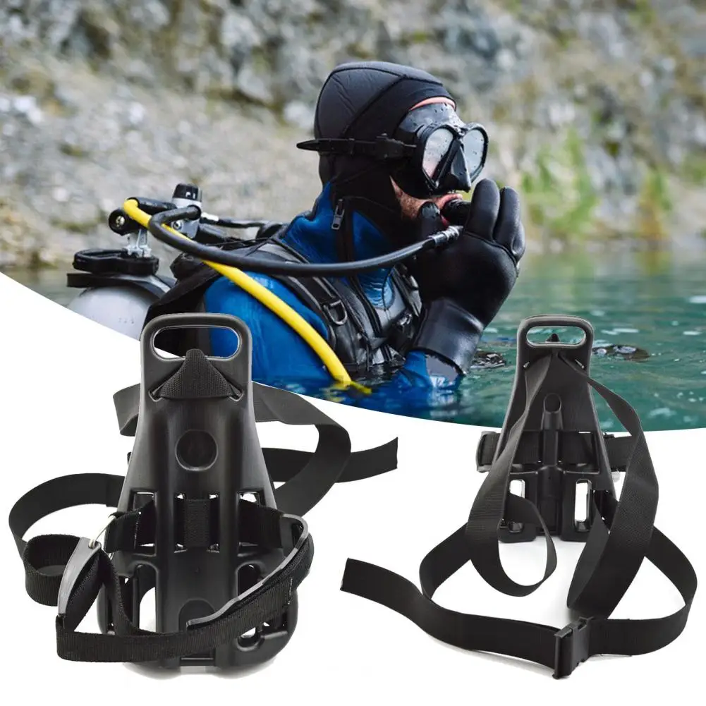 

Diving Tank Backpack Nylon Diving Tank Holder Black Flexible Useful Oxygen Bottle Holder Diving Tank Support