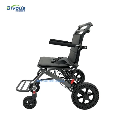 Новый продукт, складная Сверхлегкая ручная инвалидная коляска из алюминиевого сплава для путешествий, самолета, аэропорта, отключенная тележка для пожилых людей