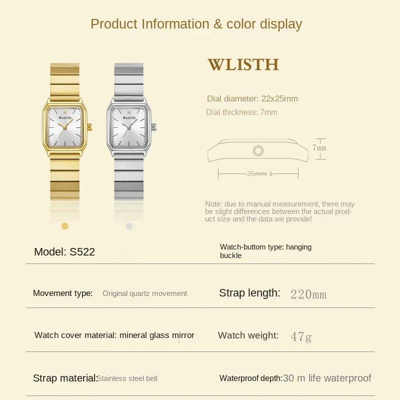 Women Deluxe Business Quartz Watch Square Unique Dial Stainless Steel Wrist Watch for Ladies Gold Bracelet Watch Clock enlarge
