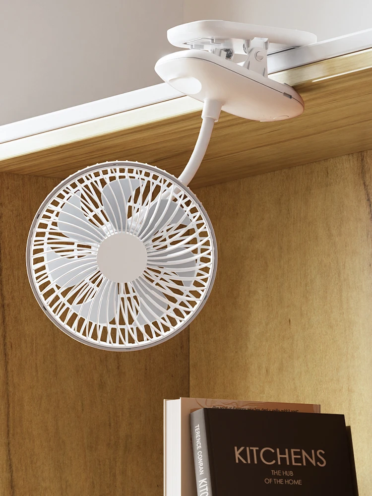 

Вентилятор для коляски KASYDoFF, портативный, 4 скорости, поворот на 360 °, работает от батареи, белый