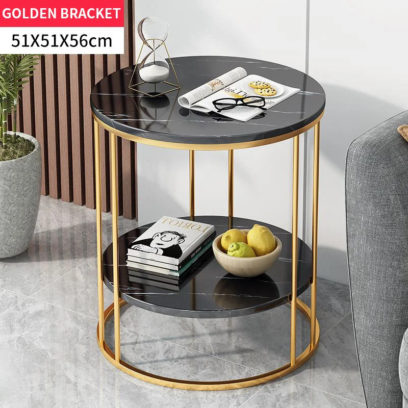 

Tv Small Bedroom Simple Modern Hotel Coffee Table Marble Pattern Small Round Double Stone Pattern Living Room Desk Furniture WW