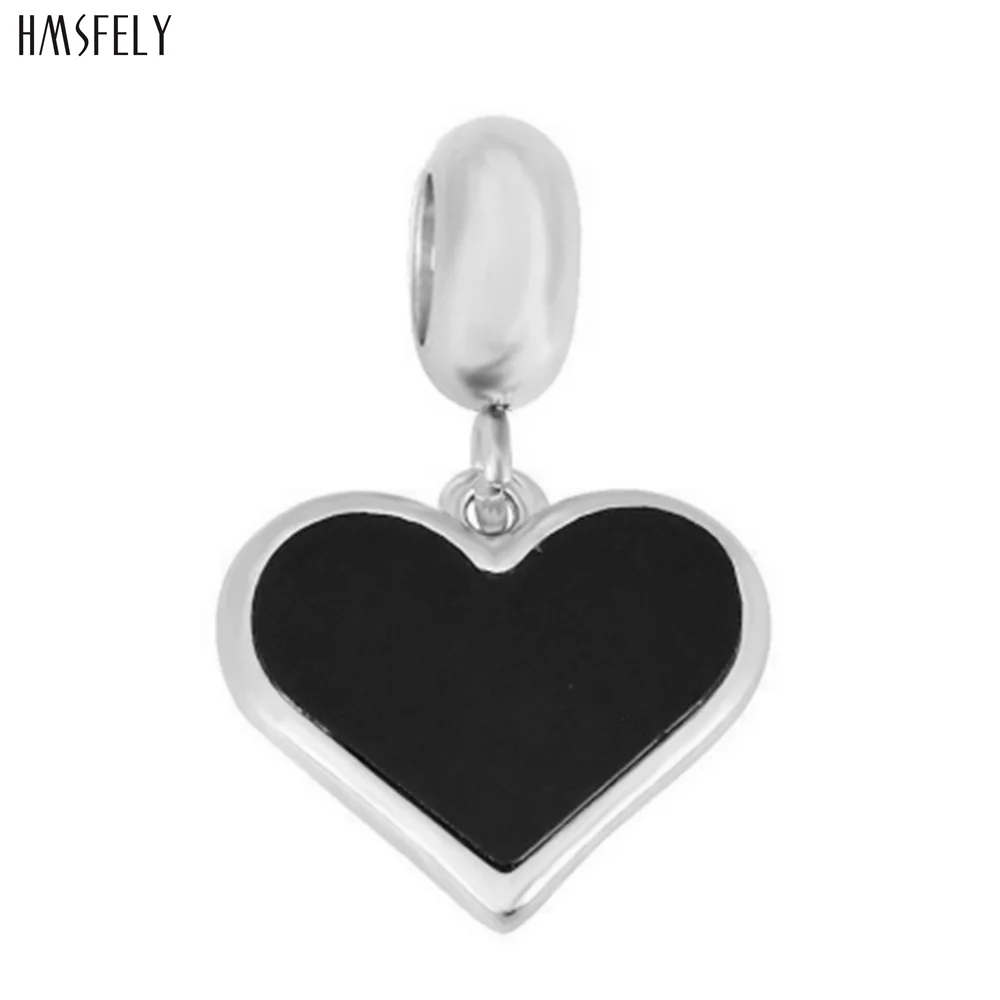 HMSFELY сверкающий стальной кулон в форме сердца для самостоятельного изготовления