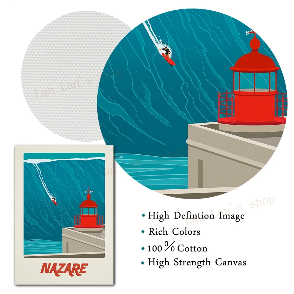 Винтажный постер для серфинга кукурузная стена Назар Бали Калифорния Гаваи