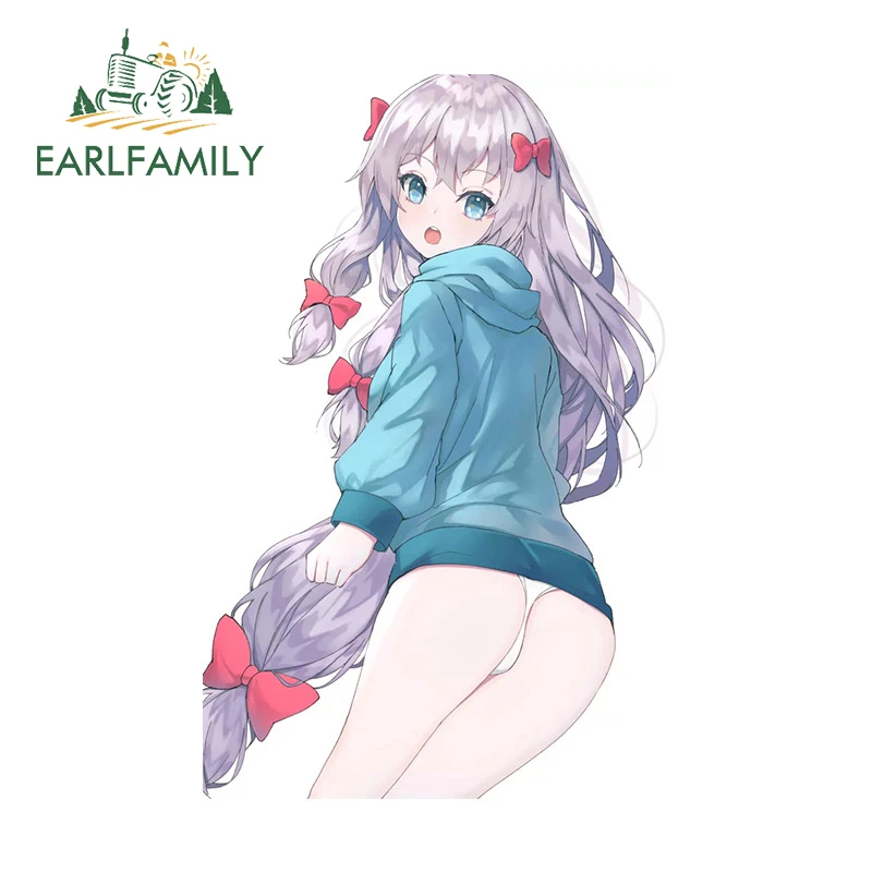 EARLFAMILY 13 см x 8,4 см для Eromanga Sensei Izumi Sagiri Автомобильная наклейка устойчивая к царапинам Солнцезащитная Виниловая Наклейка Декор кондиционера