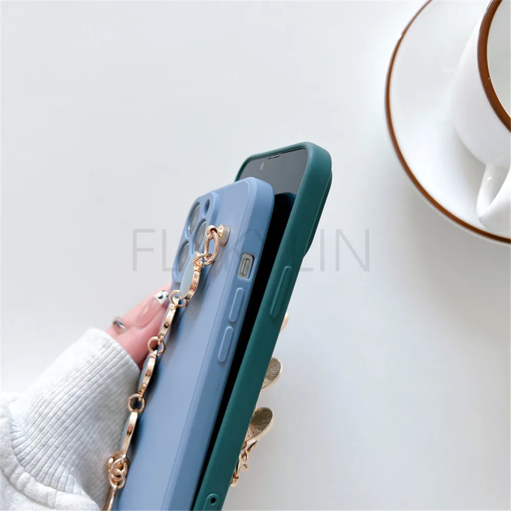 soft silicone phone case for xiaomi redmi note 10 9 pro 10s 9s 8 7 pro 10 9 9a poco x3 mi 11t 11 lite women chain bracelet cover free global shipping