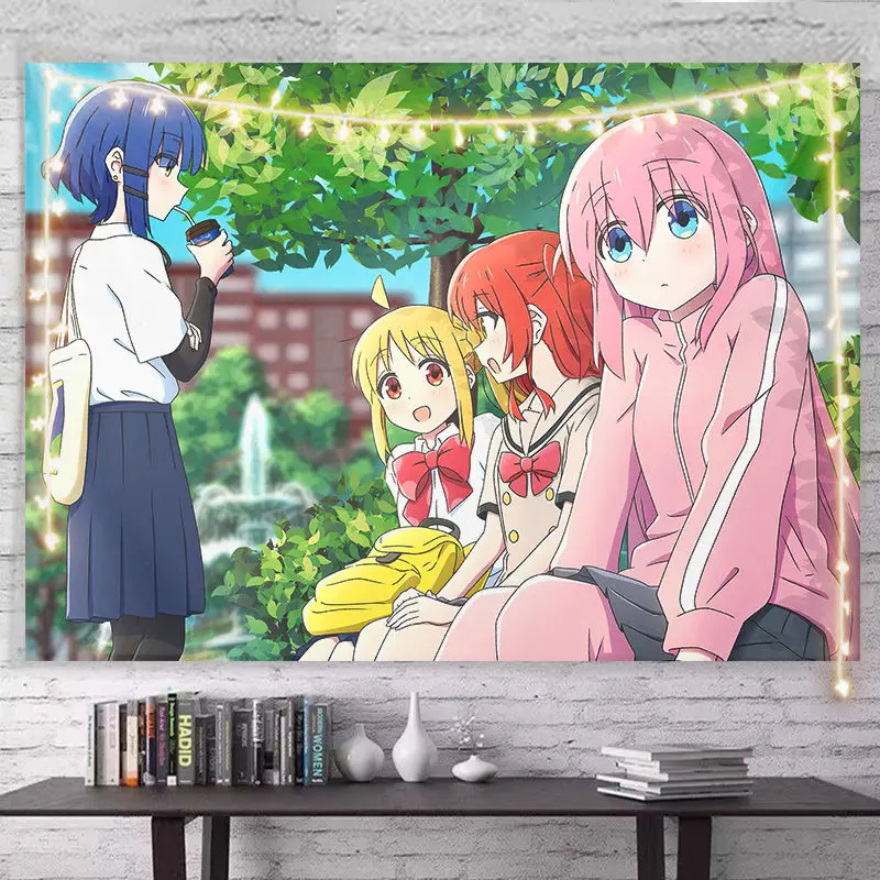 БОЧИ РОК! Аниме гобелен фон для спальни подвесная ткань украшение гостиной