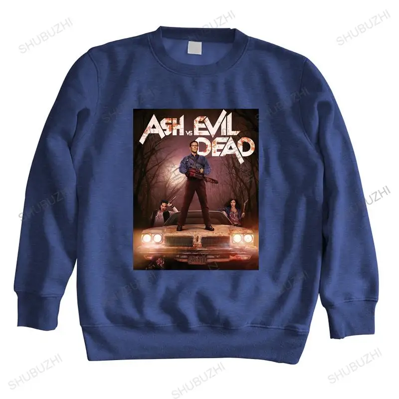 

Теплые толстовки, мужские осенние брендовые толстовки с капюшоном, модные мужские толстовки с рисунком недорогие худи Ash Vs Evil Dead, хлопковый свитшот с постером для мальчиков