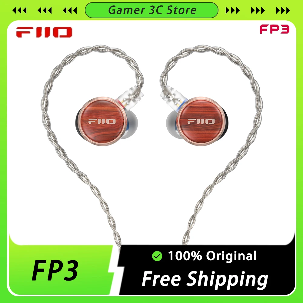 Наушники FiiO FP3 из орехового дерева Hi-Fi 14 5 мм плоская диафрагма драйвер-вкладыш 0 78 2