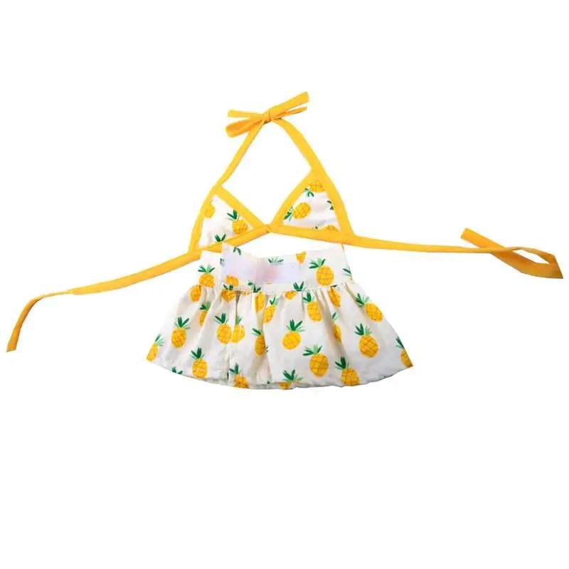 Dog Swim Suit Dog Bikini Outfit Pineapple Print Dog Swim Trunks Dog Sundress Pet Bath Suit Cute Comfortable Swimwear