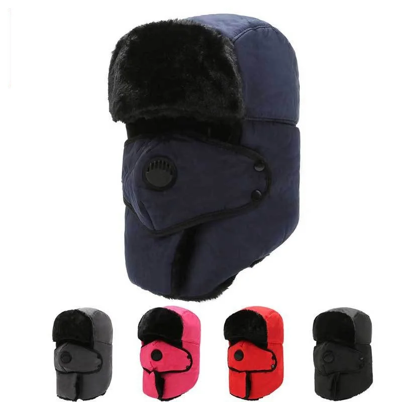 

2022 Зимняя Мужская Теплая Лыжная шапка унисекс в стиле авиатора, солдата, наушников, новинка, шапка-бомбер, русская Лыжная шапка из искусственного меха 88-04