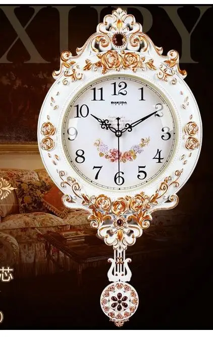 Уникальные настенные часы в виде павлина новинка европейское искусство