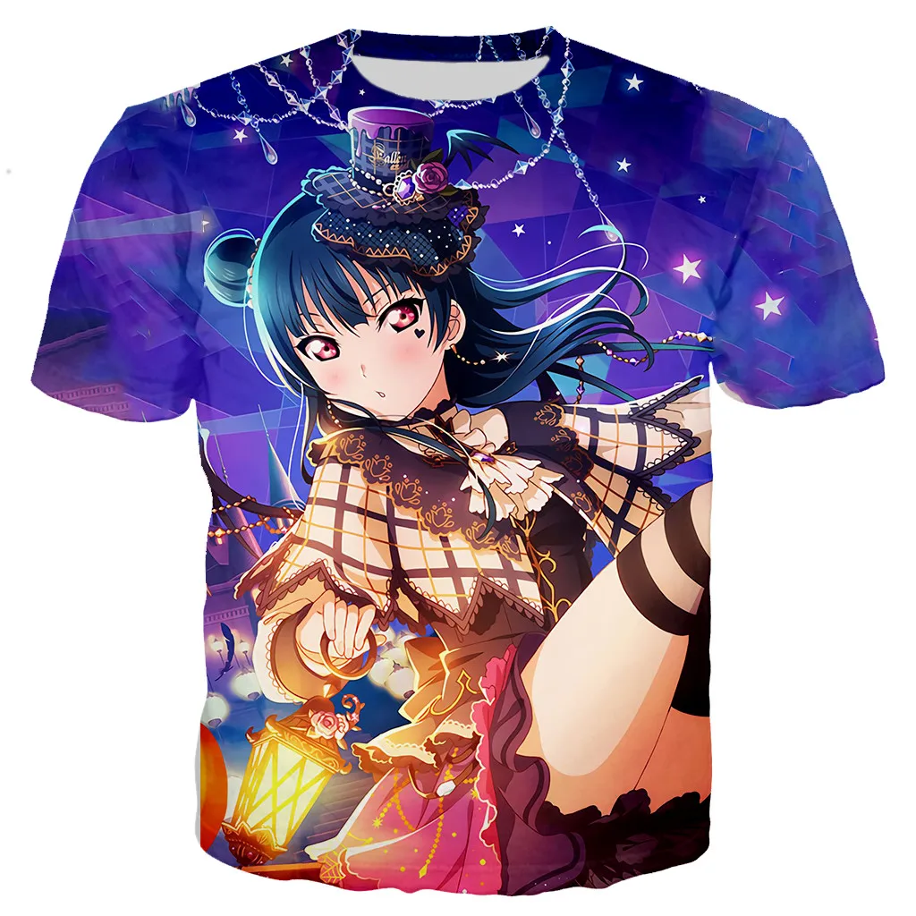 

Cute Anime Love Live 3D Printed T-shirt Men Casual Harajuku Streetwear Tops