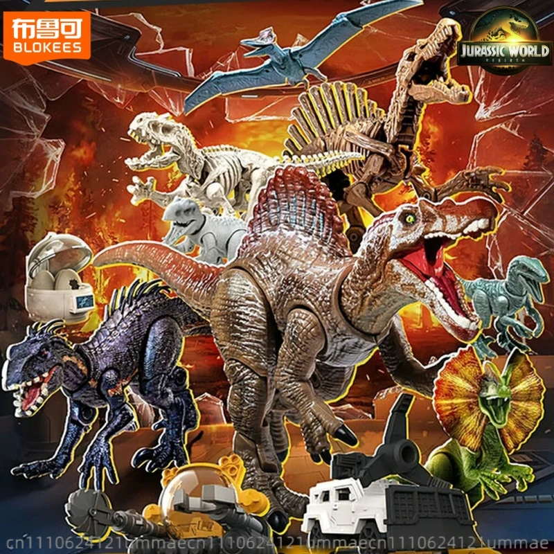 Фото Конструктор BLOKEES Jurassic World Terraventure TS03: Лаборатория Генов, подвижная сборная модель динозавра, игрушка-украшение, подарок №1