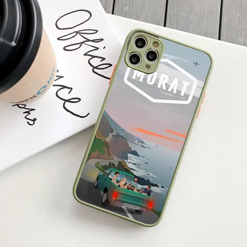 M-MoratS Phone Case for iPhone 14 11 12 13 Mini Pro Max 8 7 Plus X XR XS MAX Translucent Matte Cover