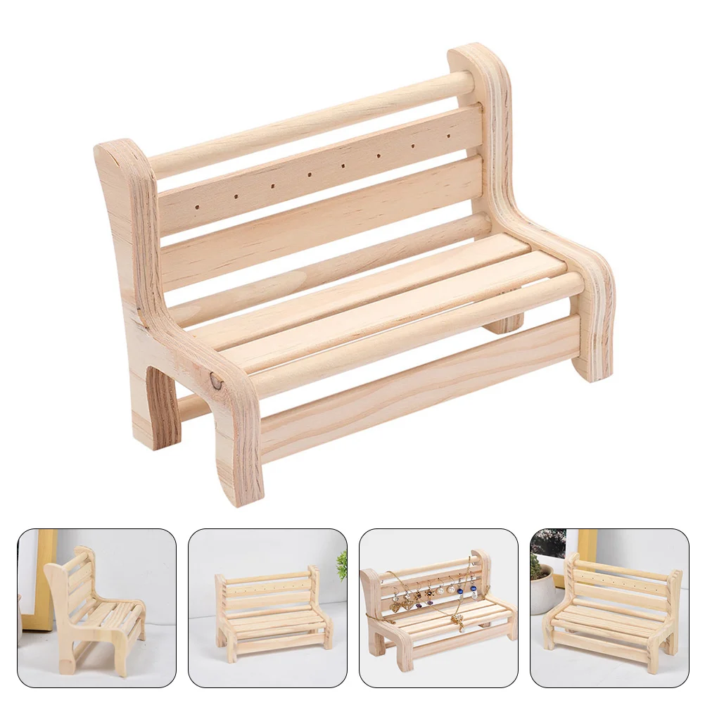 

Earring Display Standholder Retail Shop Stud Storage Casecountertop Riser Rustic Wood Frame