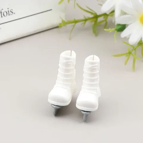 Роликовые коньки для кукол MYPANDA розовые белые пластиковые