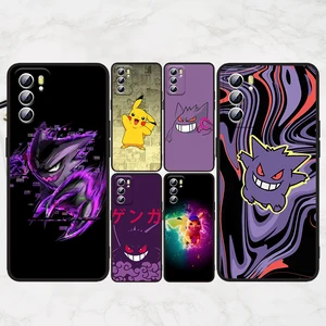 pikachu pokemon ghost listening for oppo find x5 x3 x2 neo reno7 se 6 5 4 2 z f lite pro 5g 4g black soft silicone phone case free global shipping