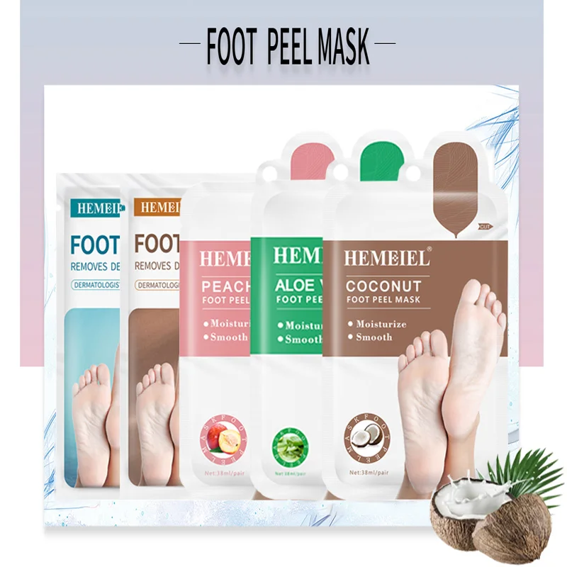 

HEMEIEL Feet Exfoliating Mask for Pedicure Peel Socks Foot Mask Dead Skin Removal Hydrating Heel Cracked Repair Foot Care 1 Pack