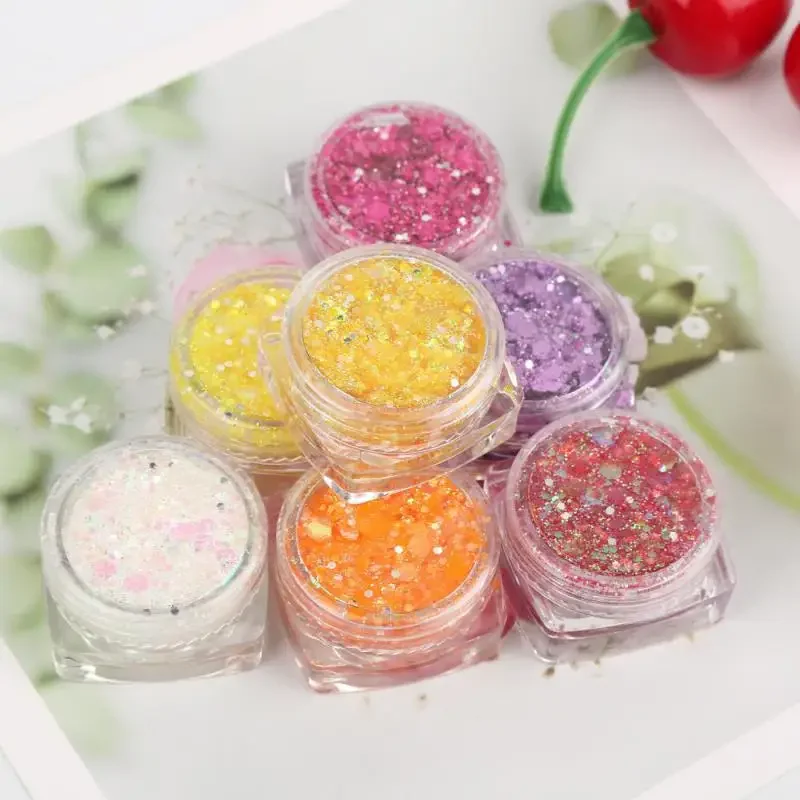 Eyeshadow Vibrant Sequins Shimmer Mermaid Diamond Nail Hair Body Face Diy Party Festival Loose Gel Glitter
