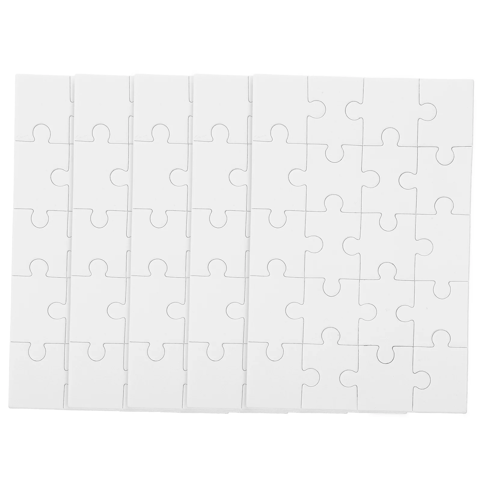

5 Sets DIY Blank Puzzle Wood Sublimation Blanks Products Heat Transfer Jigsaw Puzzles Wooden Crafts