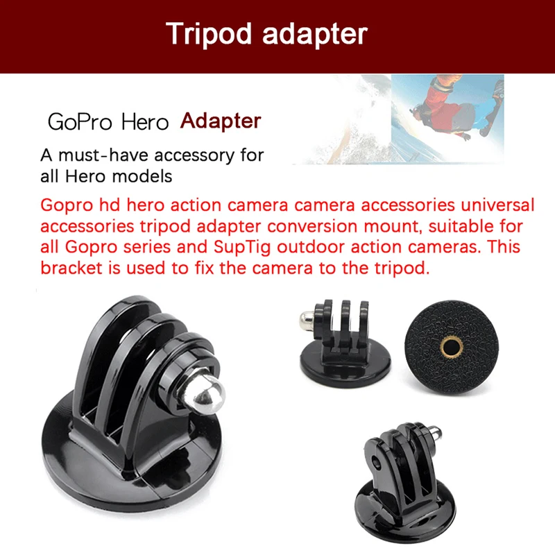 

Адаптер крепления штатива GoPro монтажный адаптер крепление монопод держатель штатива чехол адаптер совместимый с GoPro Hero 10, 9 DJI