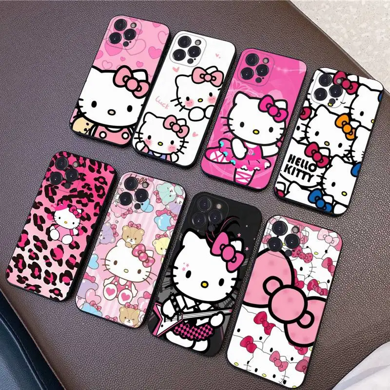 

H-Hello-k-Kitty Phone Case Silicone Soft for iphone 14 13 12 11 Pro Mini XS MAX 8 7 6 Plus X XS XR Cover