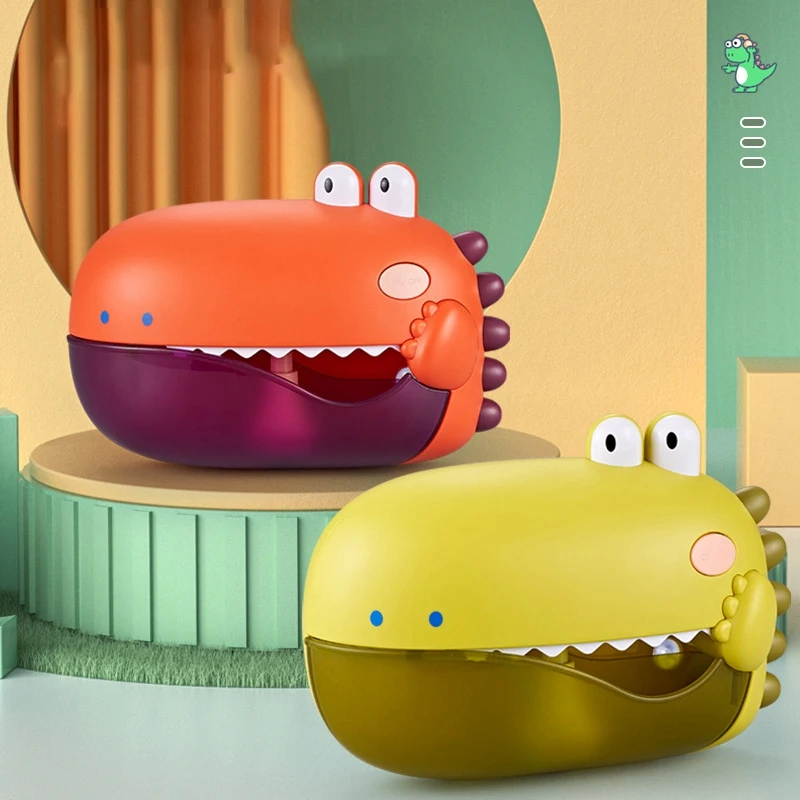 

Cute Dinosaur Bubble Blower Bath Bubble Toys with Music Pool Swimming Bathtub Soap Machine Automatic