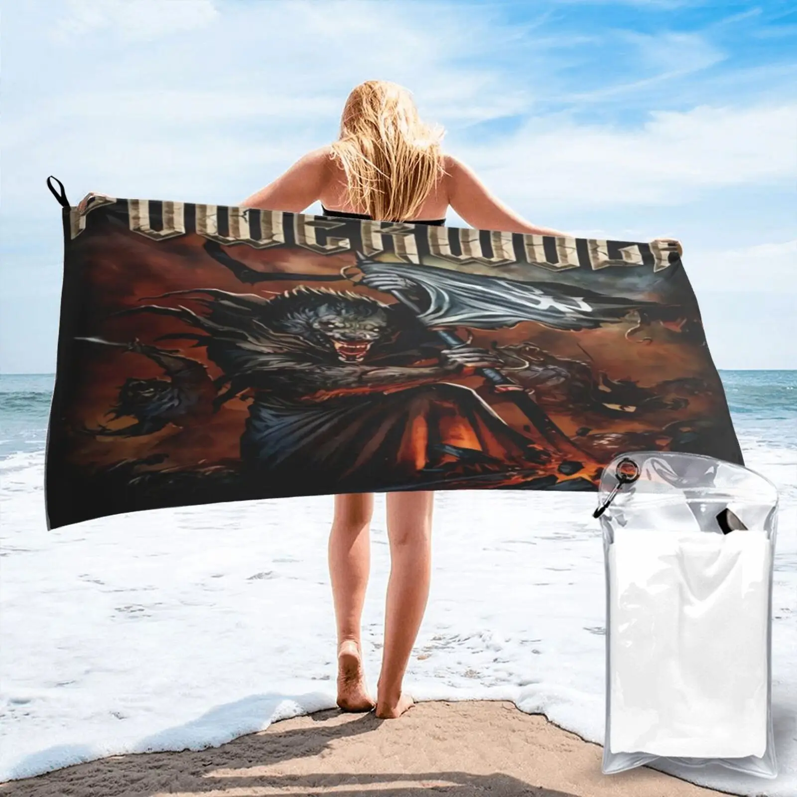 

POWERWOLF The Sacrament Of Sin Tour Beach Towel Bathrobe Female For Bath And Sauna Face Towel Towel Bath Face Towel Bath-House