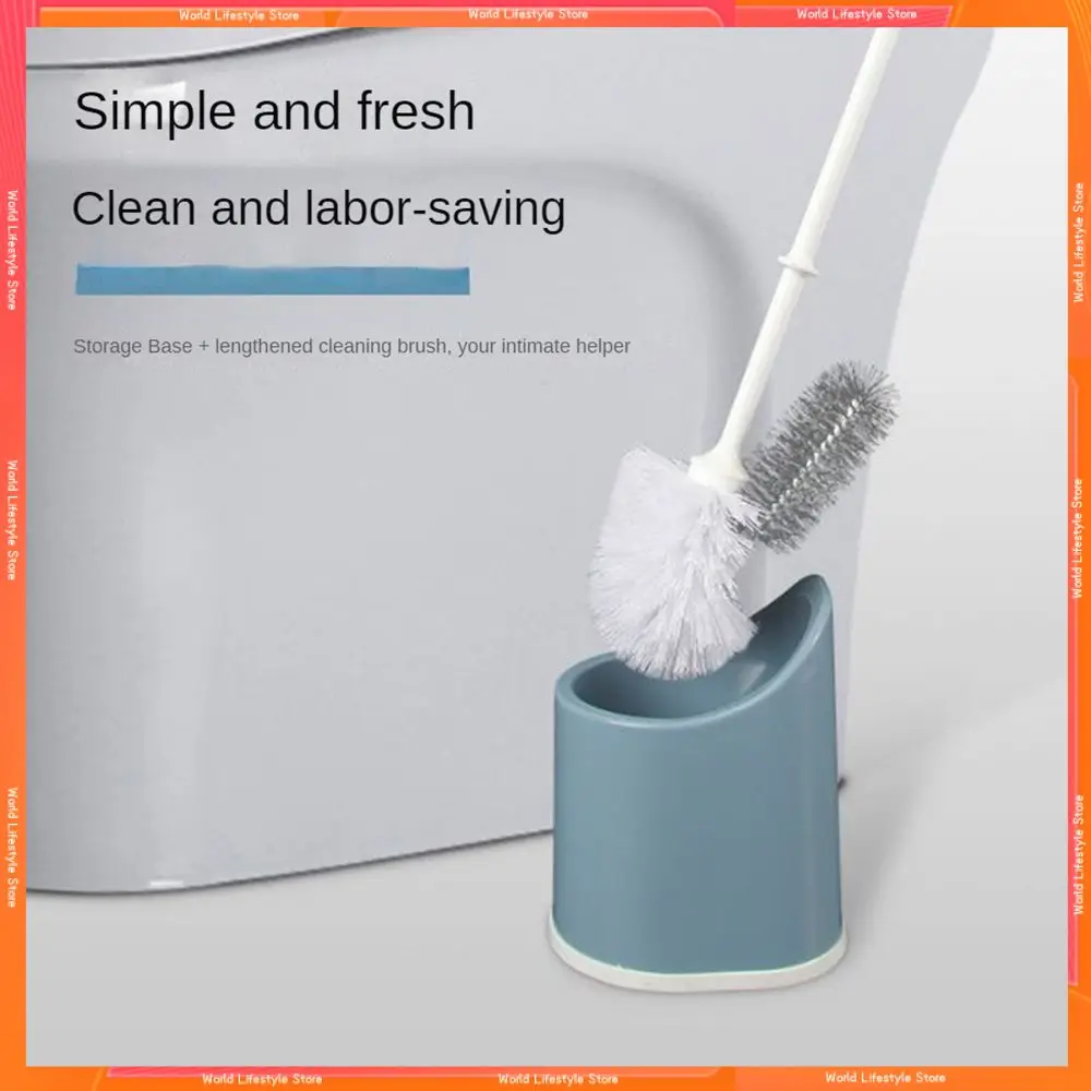 

Bathroom Washing Toilet Brush Quick Drying Non-slip Toilet Brush Set Silicone Handle Cleaning Brush Cleaning Tools Dual-purpose