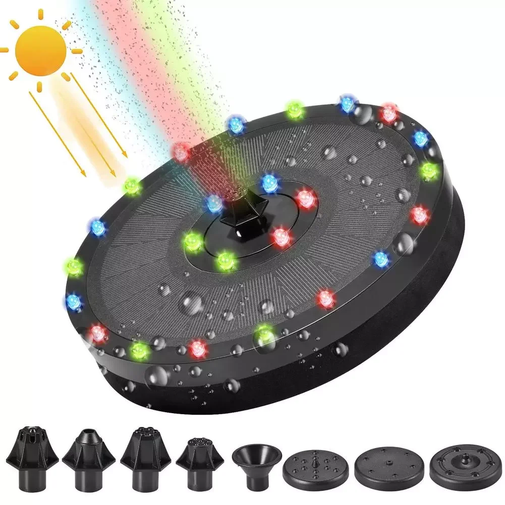 

NEW2023 Hot Sale 9V/3.5W Solar Water Fountain Colorful LED Lights Floating Garden Fountain Swimming Pools Pond Lawn Decor