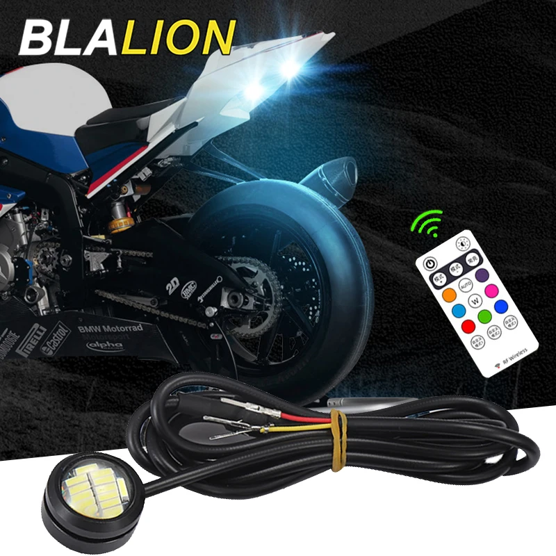 

BLALION Drone Strobe Light Motorcycle LED Warning Light Mini Signal Lamp with Remote 8 Colors Turn Signal Indicator Universal