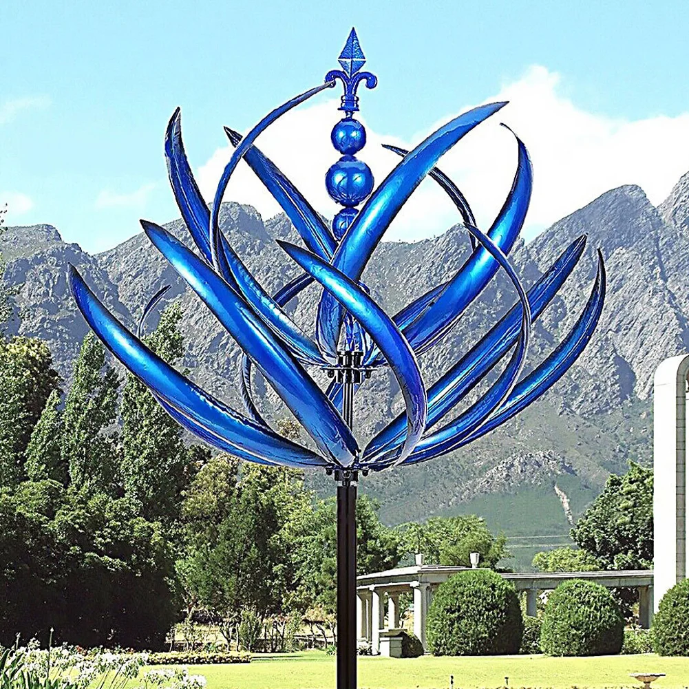 

Вращающийся Спиннер, кинетическая 3d-скульптура с питанием от ветра, металлическая мельница для газона, украшение для сада и двора, новинка 2023