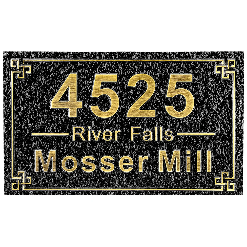 

BILEEDA Customize House Number Sign Address Plaque Home Door Number Street Name Signs Plates For Outdoor Mailbox Apartment Hotel