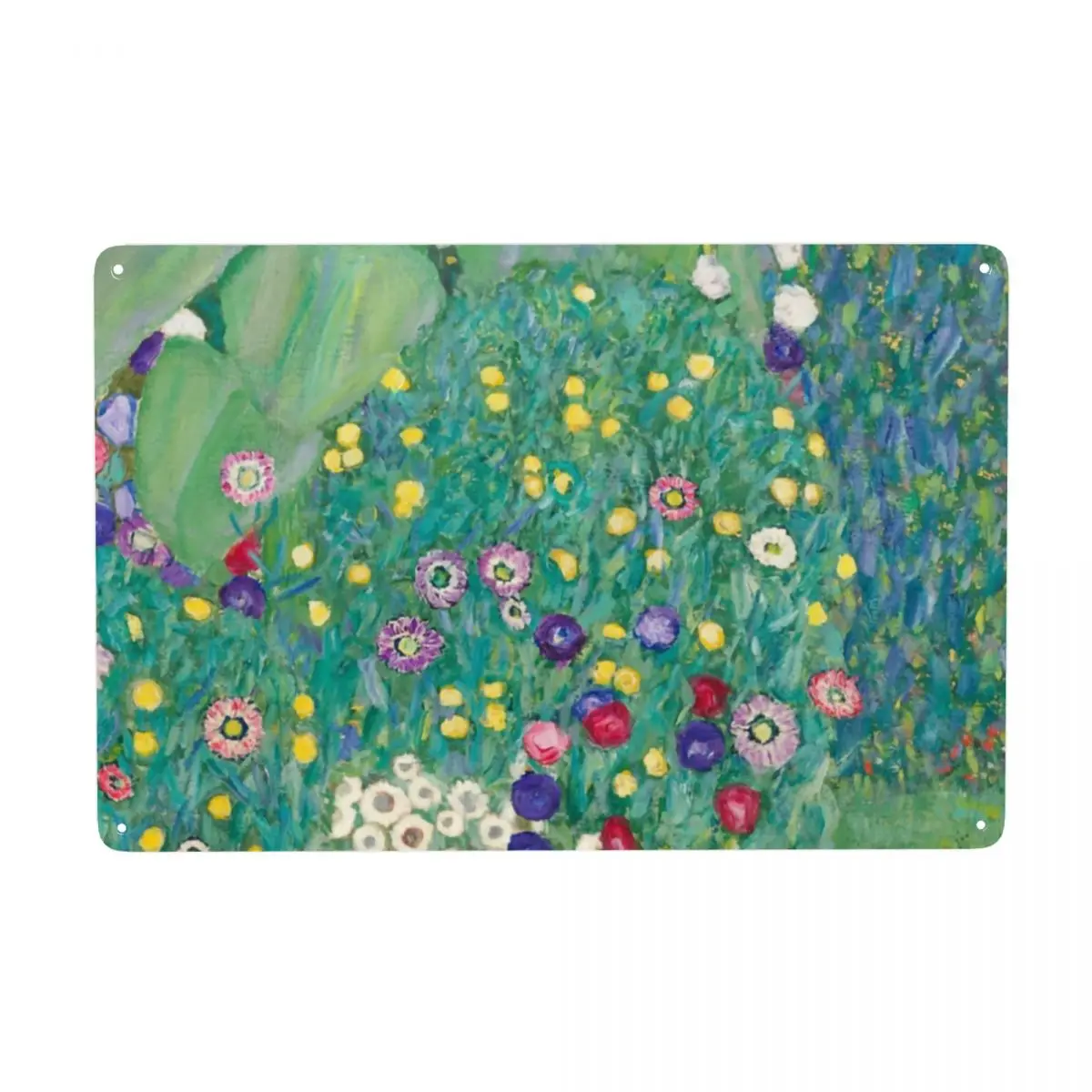 

Vintage Gustav Klimt Metal Sign Personalized Sunflower Tin Plaque Restaurant Man Cave Bar Decorative Art