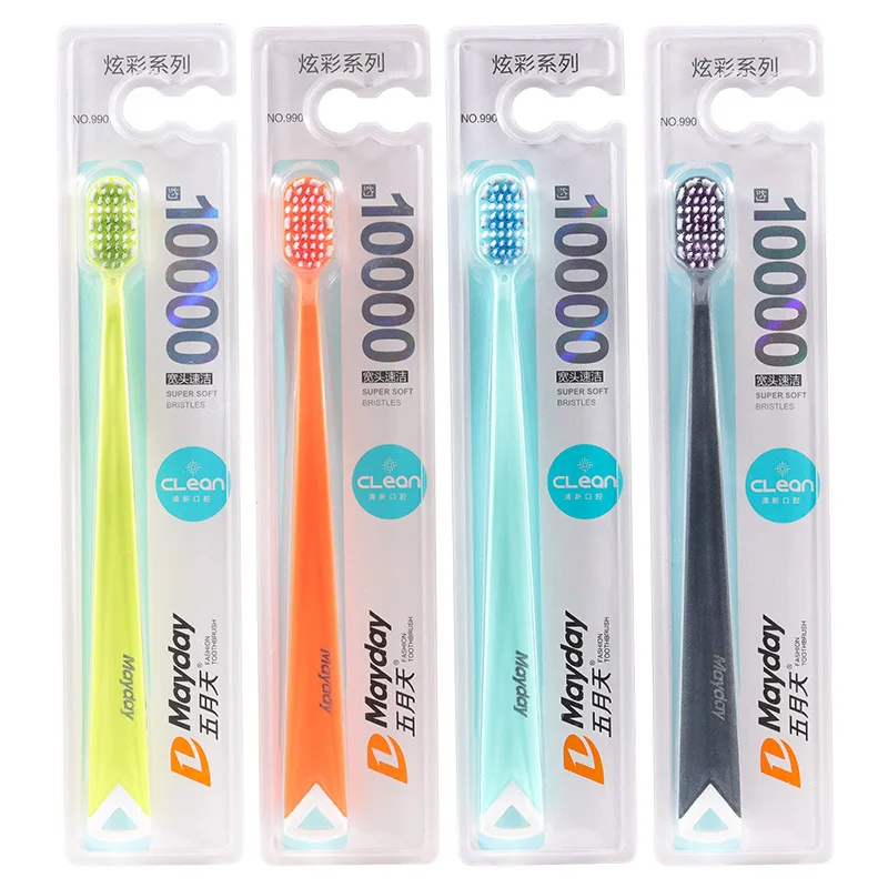 

toothbrush Macaron color soft bristle toothbrush individually packaged family pack