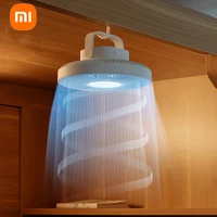 xiaomi summer air cooler fan with led lamp remote control rechargeable usb power bank ceiling fan 3 gear wall ventilador